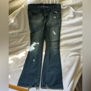 Women's Bootcut Jeans - Blue Cult Vintage Y2K worn in